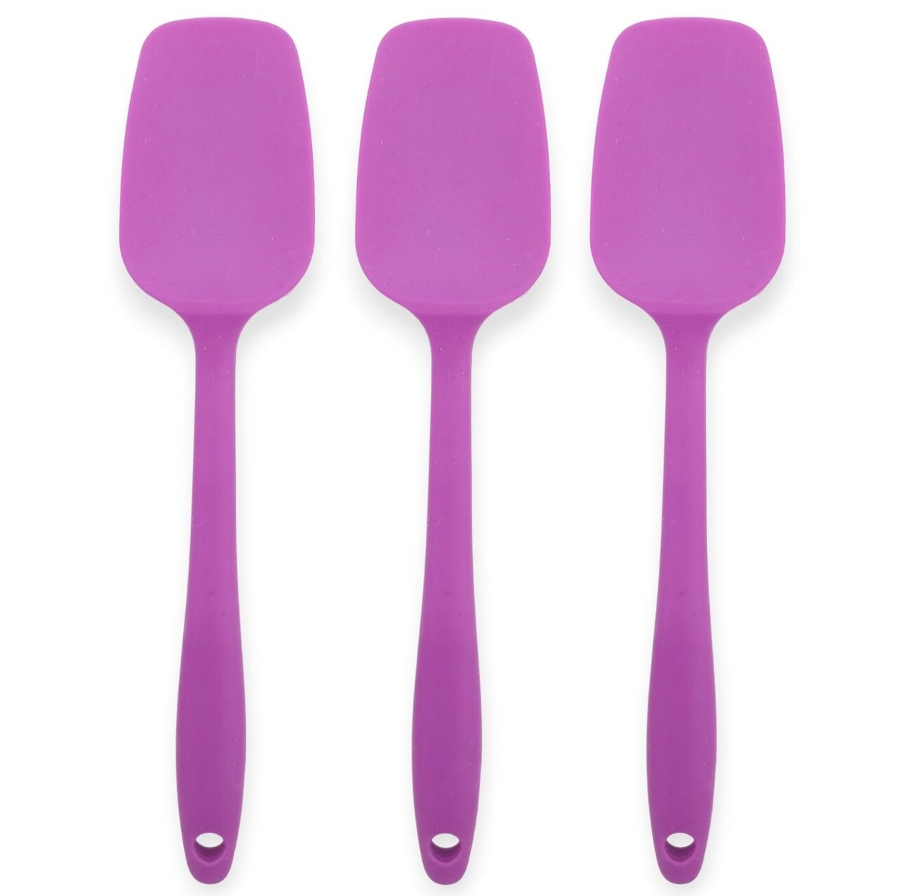Handy Housewares 8" Long Non-Stick Silicone Mini Spoonula Spoon Spatula - Great for Mixing, Bowl Scraper, Small Servings and more